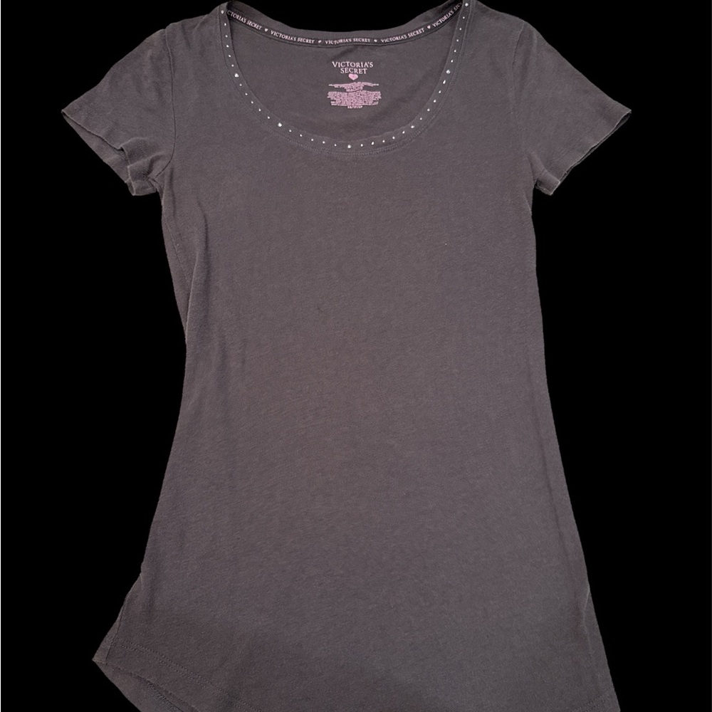 Victoria's Secret Charcoal Studded Tee